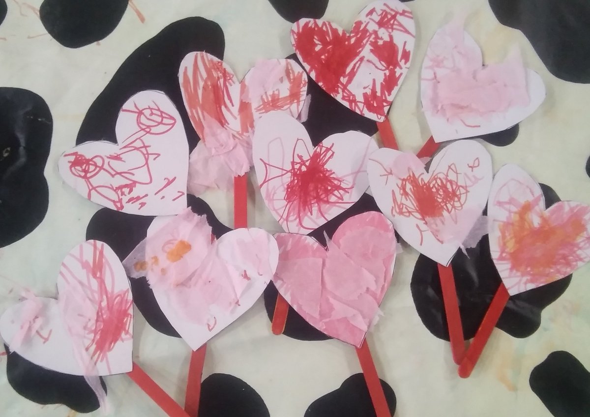 We had Valentines early at the Pre-school and the children explored printing, valentines playdough and making valentines hearts. stalbans-cc.co.uk