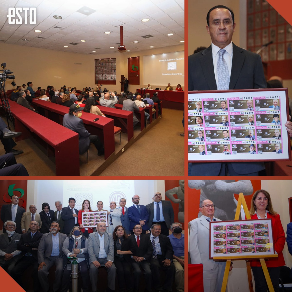 estoenlinea's tweet photo. 🗣️ @Jorge_GuzmanT y varios periodistas fueron homenajedos en el billete de la Lotería Nacional por su destacada participación en los medios de comunicación ⚽🏀🏈⚾

📷: @OswaldoF_Photo 

👉🏻 https://t.co/62ZyHNVQLU https://t.co/OFrG7pMNoN