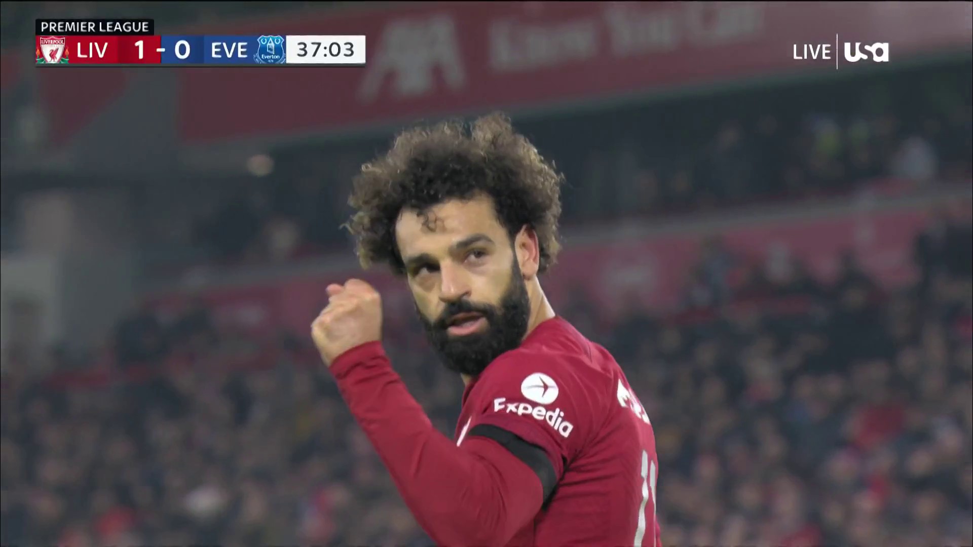 What a counter attack from Liverpool. 😮‍💨

Mo Salah scores his first goal since Boxing Day. 👏

📽️ @NBCSportsSoccer