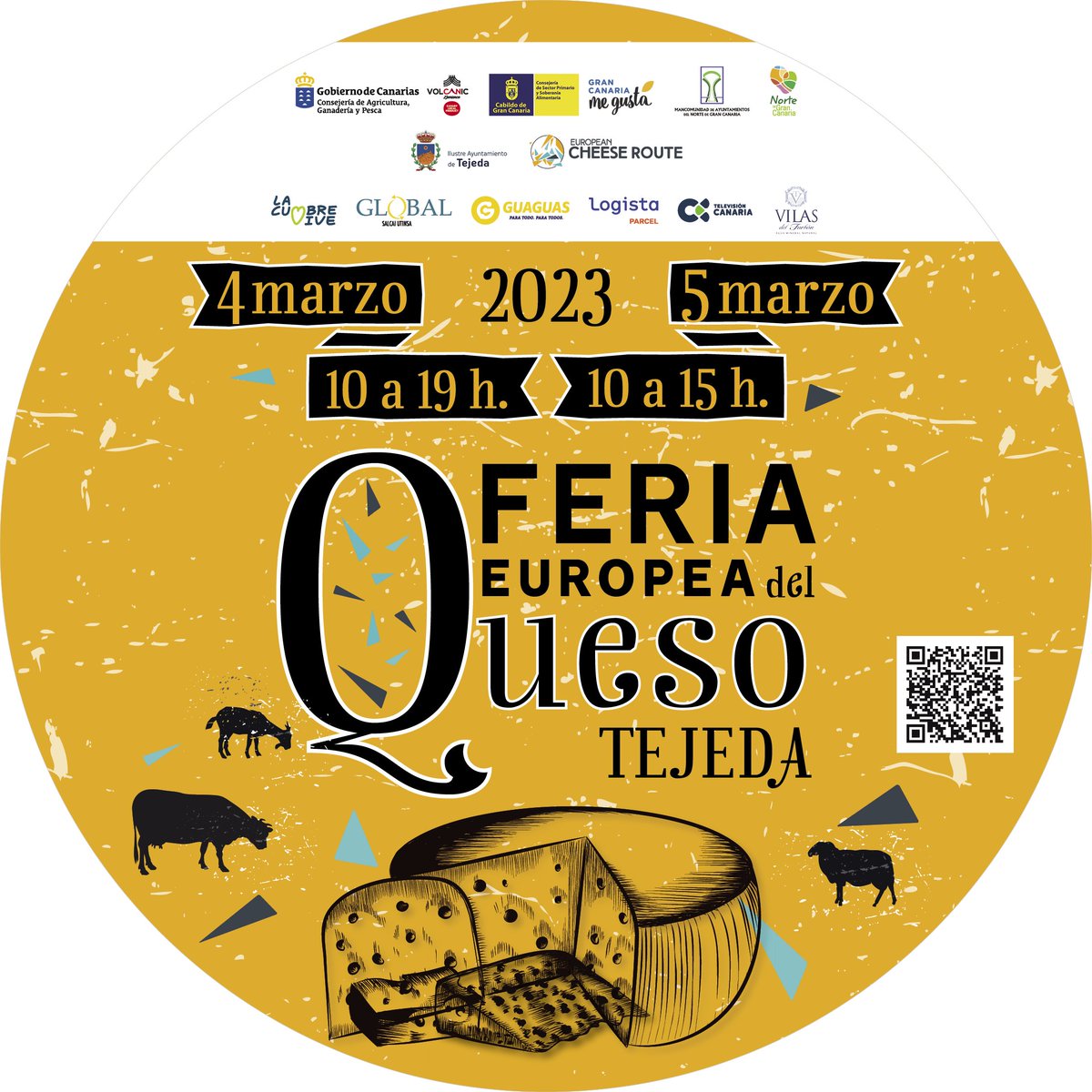 MancomunidadNGC's tweet photo. 📢 Apunta en la agenda el programa de la Feria Europea🇪🇺 del Queso🧀 en Tejeda los días 4 y 5 de marzo. https://t.co/LifpgNhQay