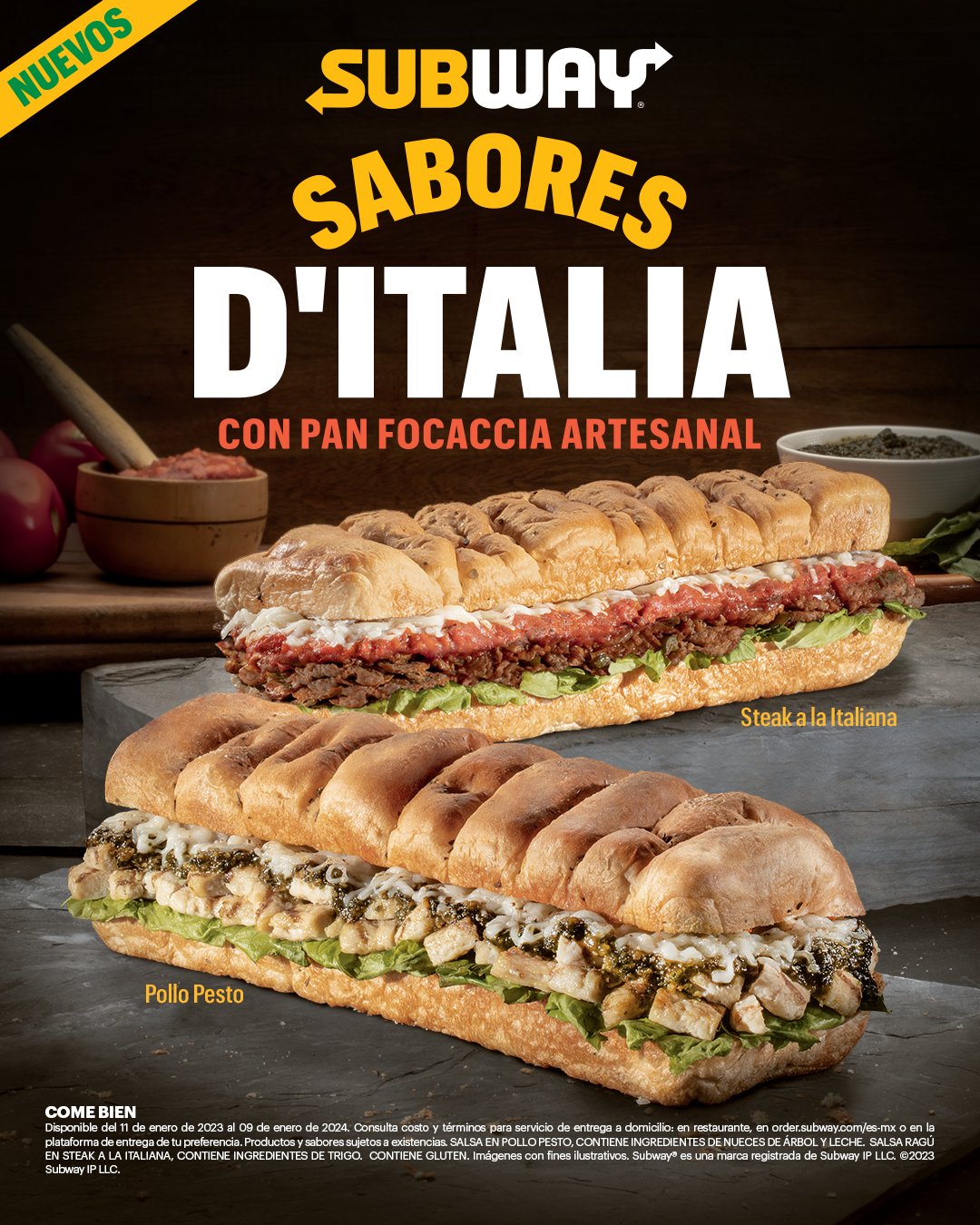 Subway® México on Twitter "🇮🇹Algo 𝘥𝘦𝘭𝘪𝘻𝘪𝘰𝘴𝘰 llegó a Subway®🤌🏻 Nuevos