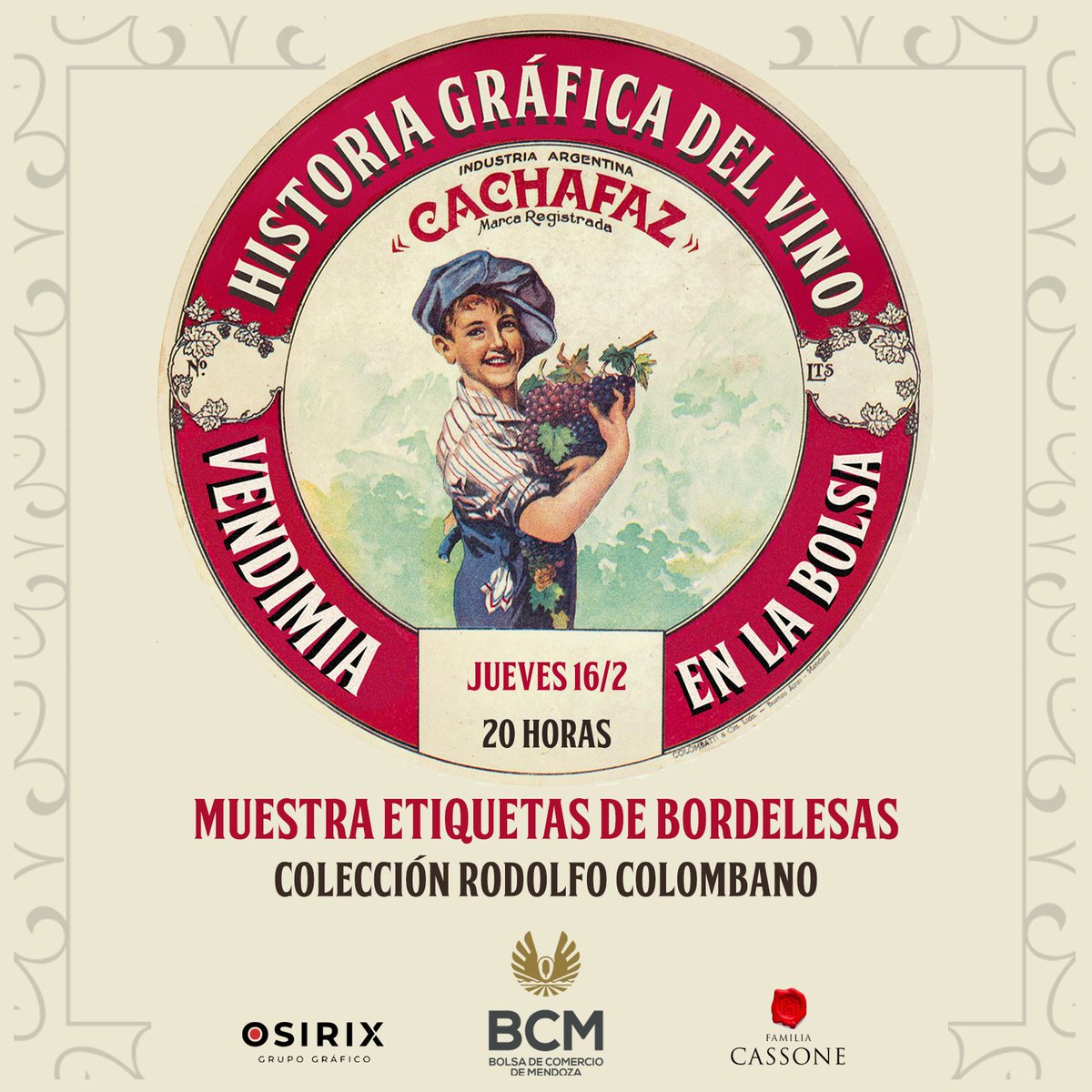 Llega una colección única a la Bolsa de Comercio: “La historia gráfica del vino”

elsol.com.ar/de-revista/lle…