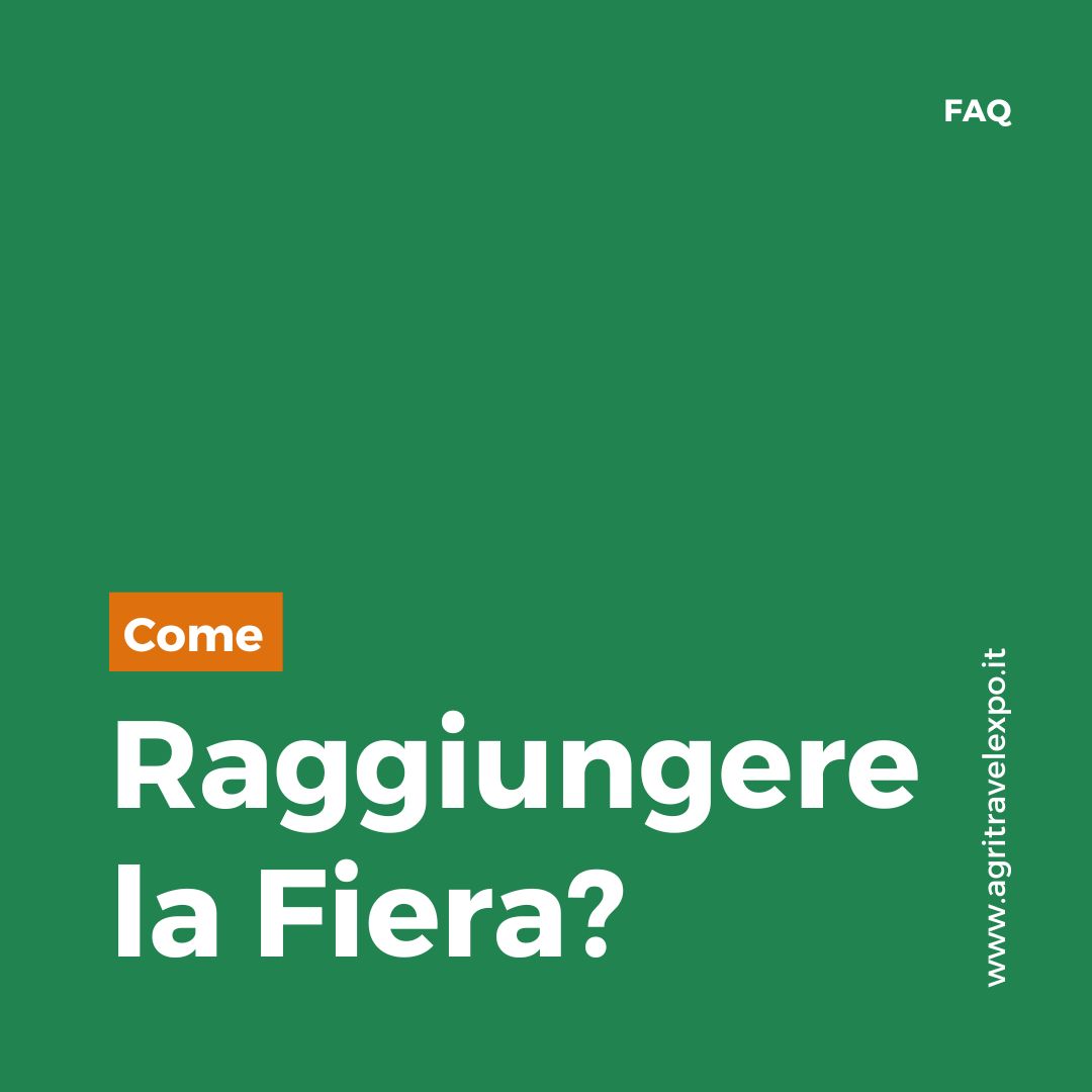 Raggiungere Agri Travel Expo è comodo e facilissimo!
📍 Ci trovi in Via Lunga a Bergamo
🚍 500 mt dalla fermata Bus linea 1 ATB 
🚘 4 km da uscita autostradale A4 "Bergamo"
🚉 4 km dalla stazione FFSS Bergamo
🛬 3 km dall'aeroporto Milano Orio al Serio (BGY)

#agritravelexpo