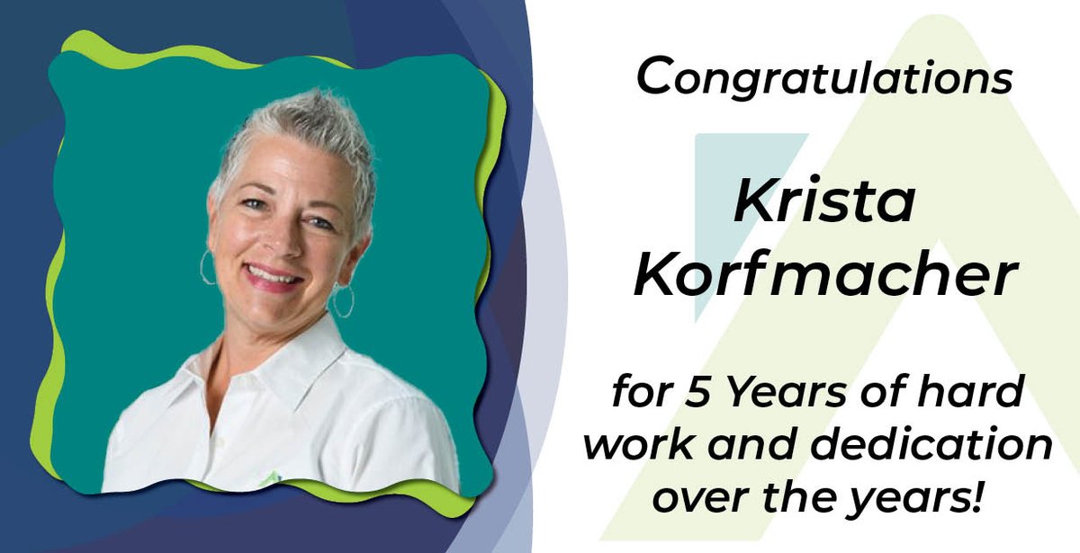 Happy Work Anniversary, Krista Kormacher! Thank you for your hard work and dedication over the years!