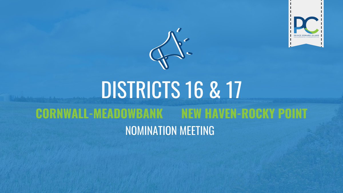Please join us this Friday, Feb 17th at 6:30pm at the Kingston Legion for the PC District 16 &amp; 17 nomination meeting.
