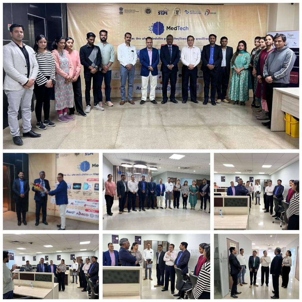 Director General #STPIINDIA, Sh. Arvind Kumar visited @MedTechCoE at SGPGI Lucknow & reviewed the activities being carried out and interacted with startups working in the field of medtech/healthcare.
@stpiindia @arvindtw  @stpinext @purnmoon