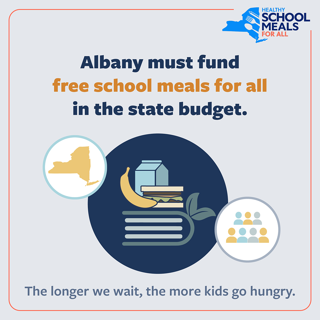 Means-testing children for #schoolmeals will always leave children behind. Funding #Meals4AllNY is a concrete way to advance equity in NYS schools. We know #schoolmealsforall works - now let's get it done. Learn more: schoolmealsforallny.org