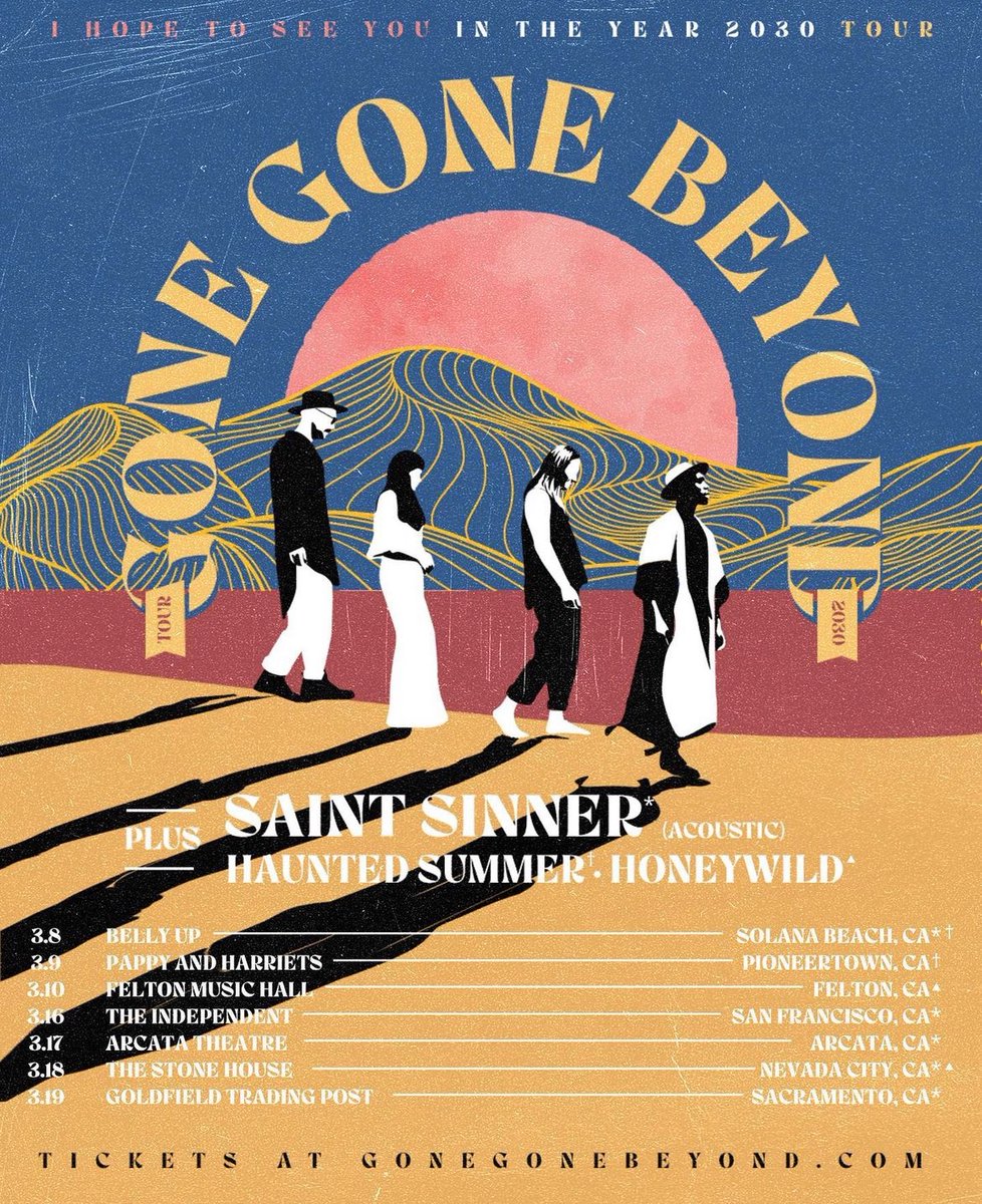 Get your tickets for March 8th &amp; 9th when we join <a href="/GoneGoneBeyond/">Gone Gone Beyond</a> at <a href="/BellyUpMusic/">Belly Up</a> and <a href="/pappy_harriets/">Pappy & Harriet's</a> 🖤