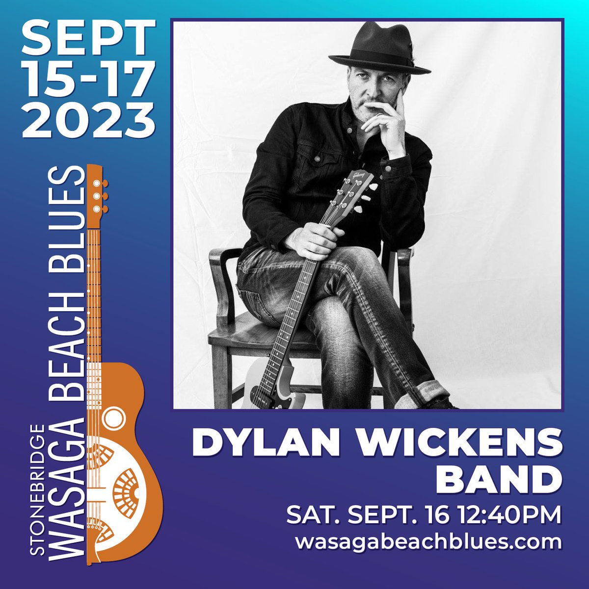 SAVE THE DATE! You don't want to miss this great lineup. Fantastic performers like the Dylan Wickens Band will be live on stage on Saturday, September 16th at 12:40pm. Mark your calendar, buy your tickets and check out the full lineup on our website:
wasagabeachblues.com/festival-lineu…