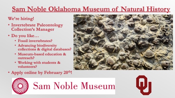 🚨Paleontology job alert!🚨

Interested in a career in museum collections? Come join us!
Link to ad: bitly.ws/zcbU