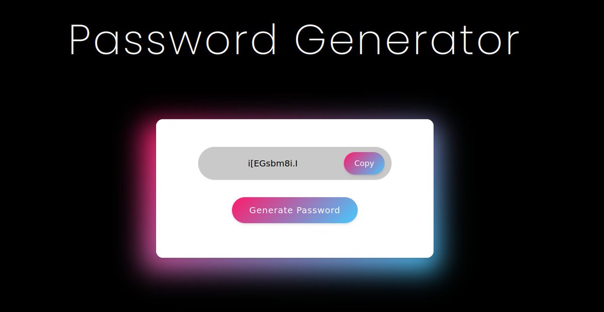 ArvindParekh_21's tweet image. Day 4 of #14daysofjavascript 🤩
Project Title : Random Password Generator 🔑

🧵