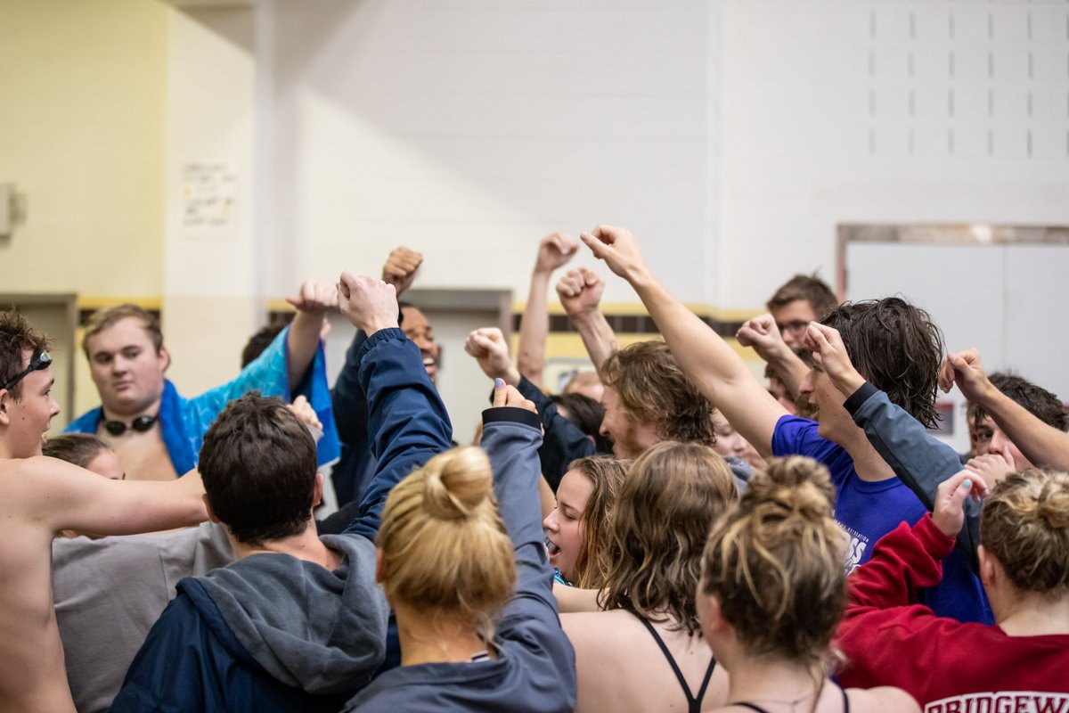 BridgewaterNews's tweet photo. BC Swimming took go for gold to the next level by finishing the ODAC Championships this weekend with 140 lifetime best times, 26 podium positions, 16 school records, six top-three swims, a 200 IM champion and Coach Gwynn Harrison bringing home ODAC Coach of the Year! 🏊🥇 https://t.co/ke33dIdAvY
