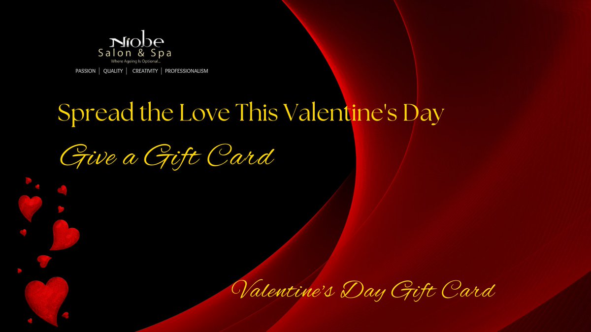 NiobeSpa's tweet photo. Give a Valentine's Day Gift Card!
Our spa packages provide the perfect way to relax and unwind, and with a gift card, you or your loved one can choose their own perfect spa experience.
Click this link https://t.co/SuUfYrZegk 
#niobe #RejuvenateRomance https://t.co/KejzcS1Euu