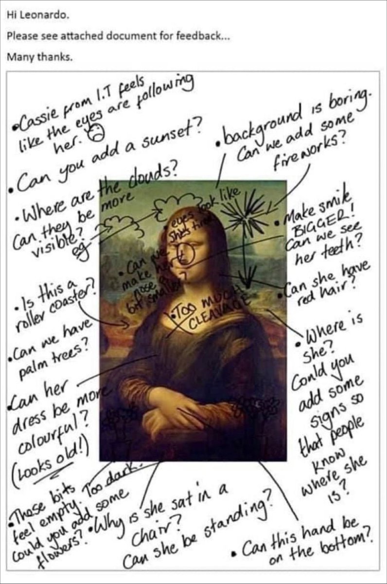 melisamarzo's tweet image. When you send your client a masterpiece but they still have some “feedback” 😅