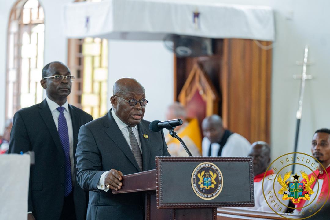 NPP_GH's tweet photo. “WE WILL CONFRONT SUCCESSFULLY THE DIFFICULTIES FACING GHANA” – PRES AKUFO-ADDO

@NAkufoAddo has assured Ghanaians that his Government “is implementing a number of policy measures to this end, and, sooner rather than later, we shall overcome.”
#BuildingGhanaTogether https://t.co/RkUmO4W3Cf