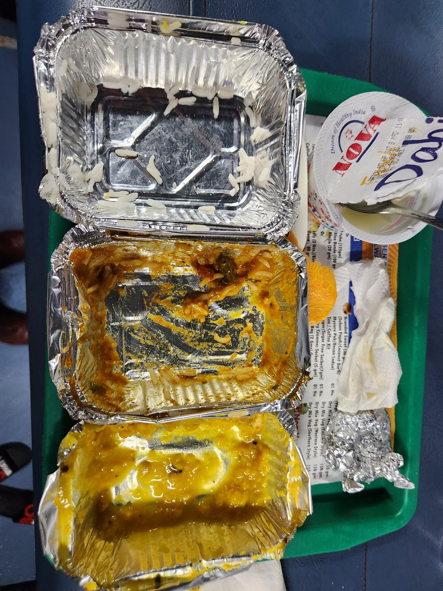 This is 2nd Class food on India's national railways? It tastes First Class to me! I'm very impressed, Minister <a href="/AshwiniVaishnaw/">Ashwini Vaishnaw</a>. You should make Mr. Narendra Kumar your international brand ambassador. Five stars for the kitchen in the Rajdhani Express. -- UPDATE: free ice cream!