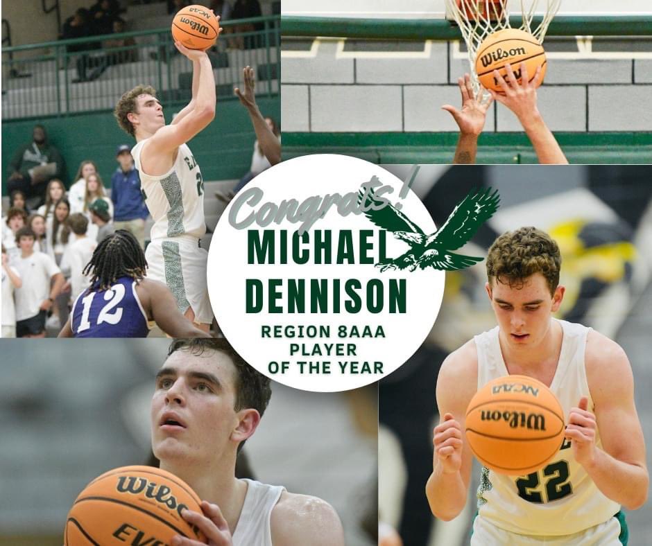 NEW graphic ⭐️ Congratulations <a href="/Michael22DD/">Michael Dennison</a> on Region Player of the Year! 👏🏻 <a href="/bftbasketball/">Beaufort High Boys Basketball</a> #beauforteagles🦅