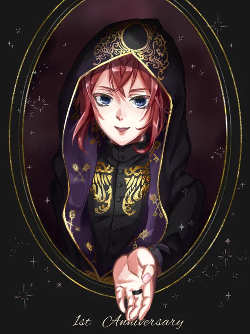 #みなさん2年前の今頃はどんな絵描いてましたか5章読んでヴィ様ーーーーーッッ!!!ってなって描いた絵と1周年おめでとうの絵 