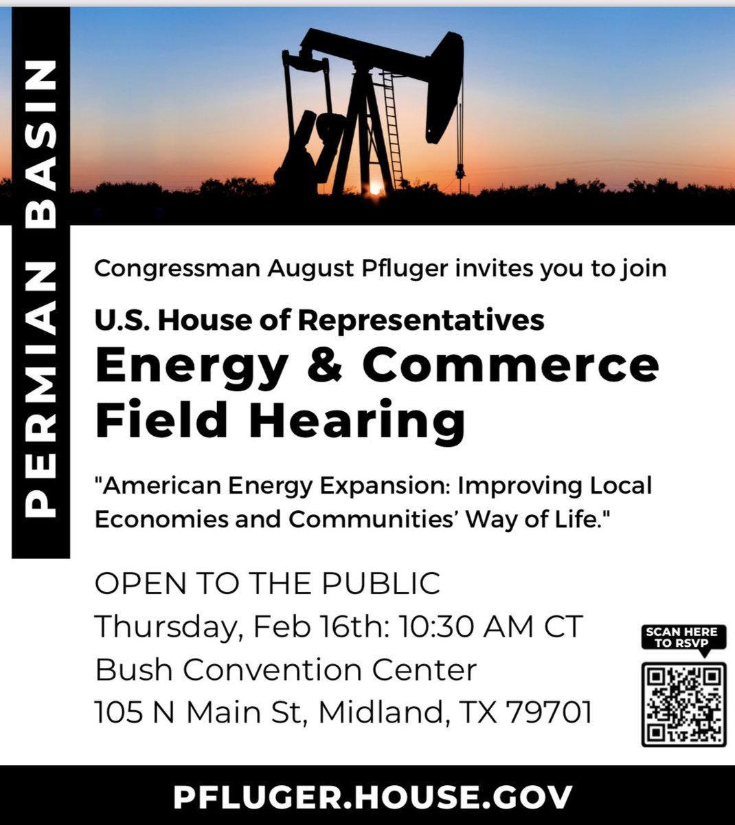 PBPA's tweet photo. This is a great opportunity for residents of the #PermianBasin to engage with lawmakers about the global energy and security importance that domestic oil and gas production plays for America and our allies abroad! #txenergy #nmenergy #nmpol #txlege https://t.co/oENHuyU6Ps