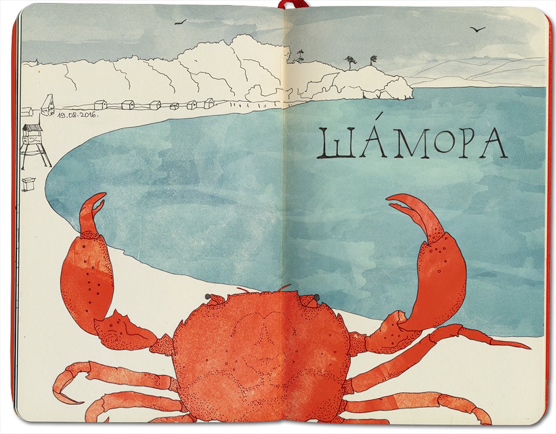 tatabsrv's tweet photo. Shamora Bay, Vladivostok vacation #moleskine #sketchbook https://t.co/oXB4NaRtTn