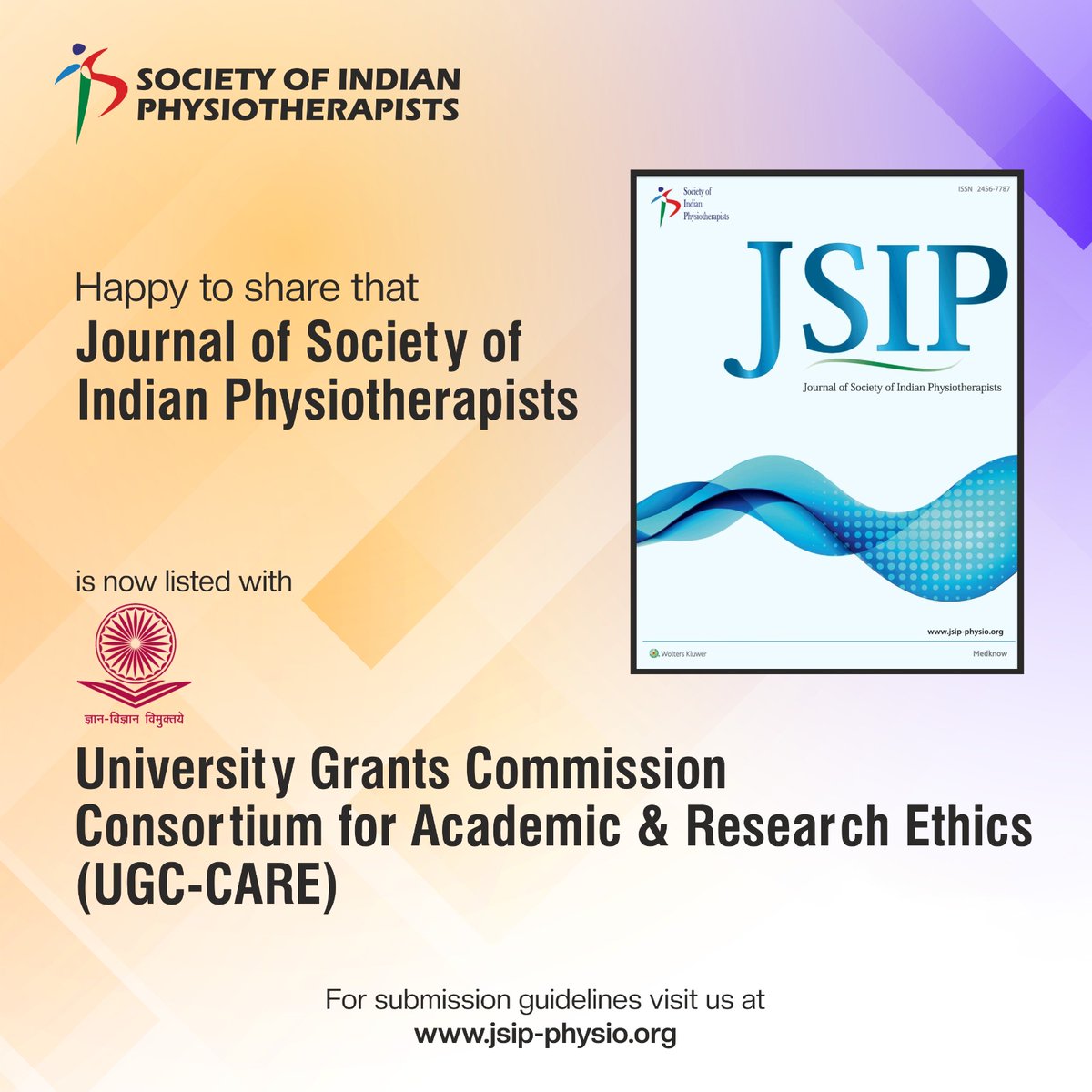 SIP_Physio's tweet image. Our #Journal is now on the UGC-CARE list!

#JSIP #Physiotherapy #IndianPhysios #GlobalPT @ugc_india