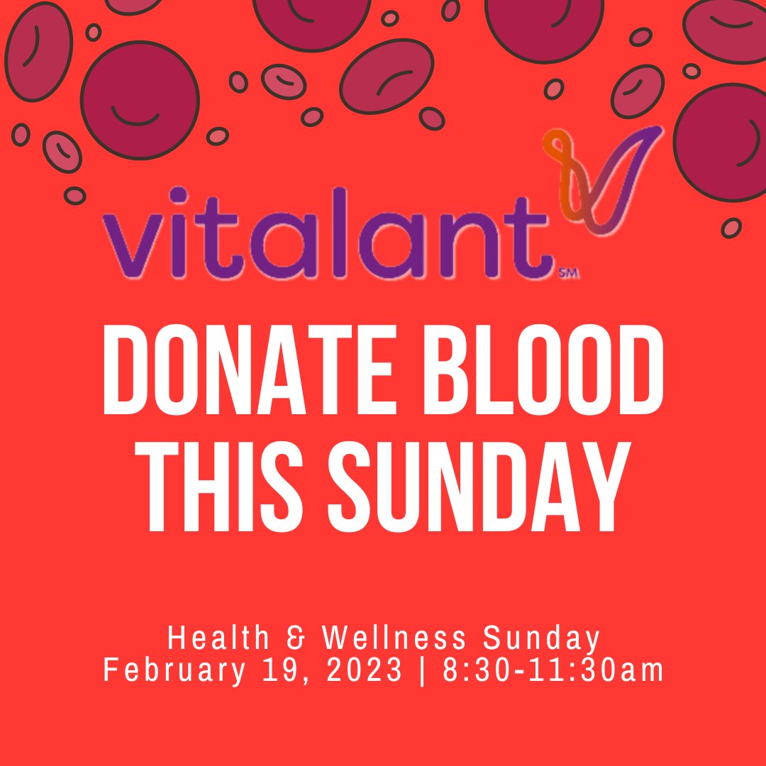 PeaceTreeUMC's tweet photo. Someone needs blood every 2 seconds in our country but only 3% of eligible donors actually give blood. Make an impact in our community on Feb 19 by signing up for a whole blood donation. Visit https://t.co/iHnzaYVLoC and click on the box that says Donate Blood! https://t.co/UwuBBaF0cw