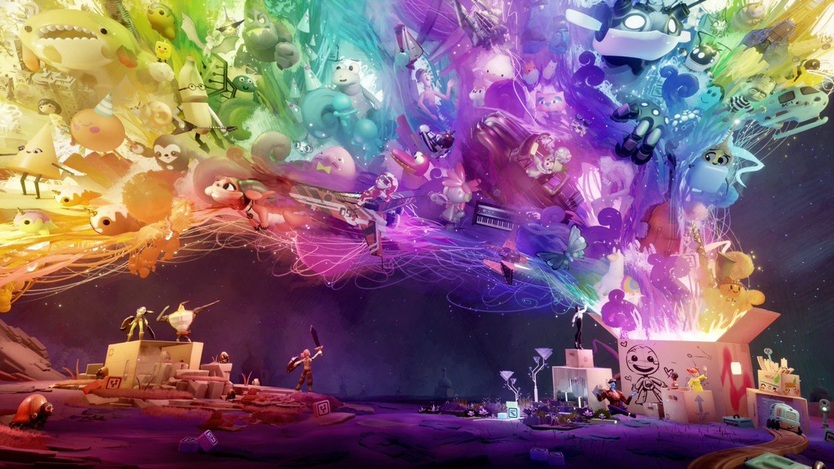 mediamolecule's tweet image. 🎉🥳 Happy 3rd Birthday, Dreams! 🥳🎉

The Dreamiverse is filled with boundless creativity &amp;amp; imagination which never fails to inspire us every day!

We've achieved SO MUCH and that's thanks to you, coMmunity! We couldn't be happier! 💖 #MadeInDreams