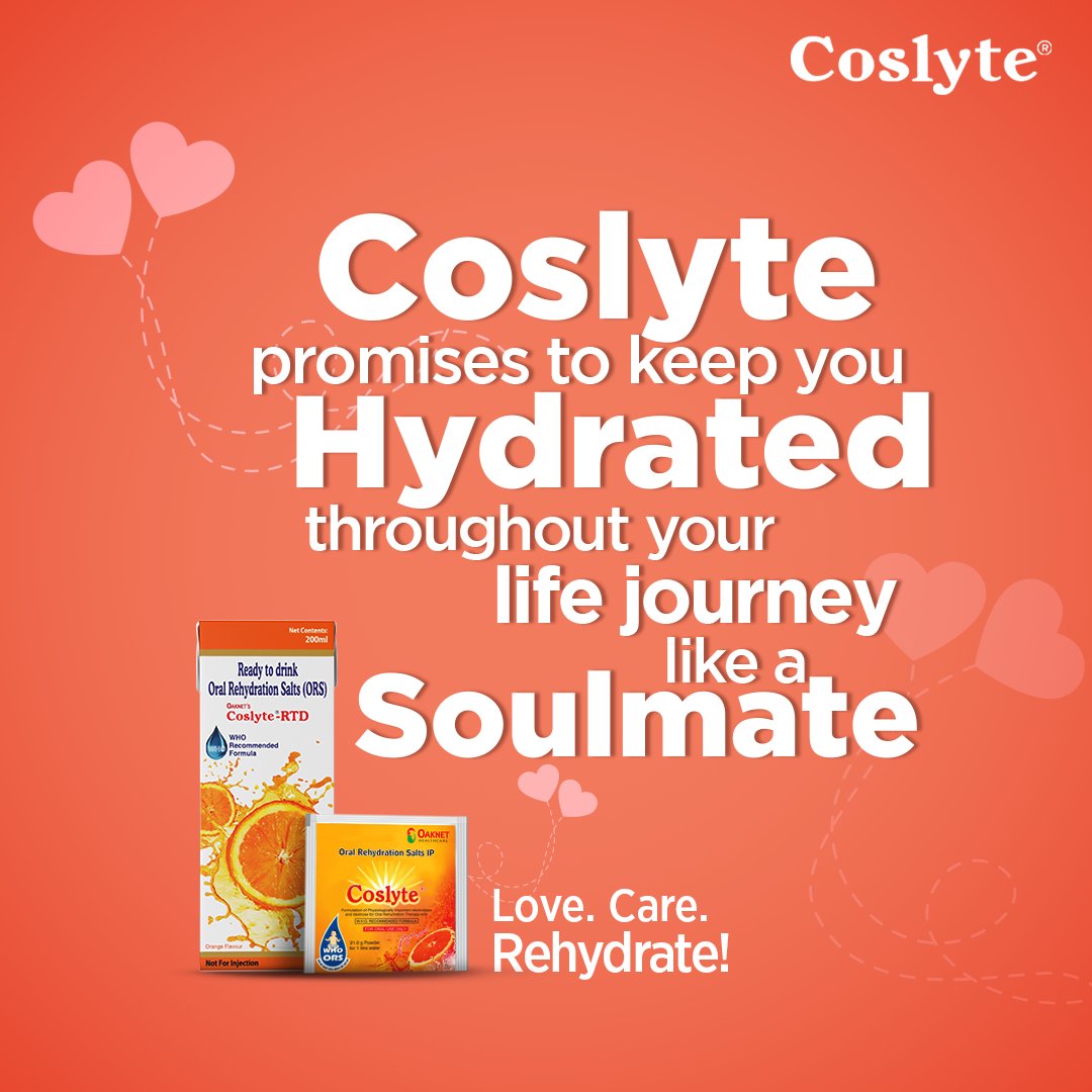 ORSCoslyte's tweet photo. Coslyte ensures that you stay hydrated and achieve greater things in your life journey. 😄
#LoveCareRehydrate

To know more about rehydration, visit us at
https://t.co/jsxsC8ncHw

#Hydration #Rehydration #StayHydrated #StayActive #Love #Valentine2023 #HydrationPartner https://t.co/vGIvJxpBgY