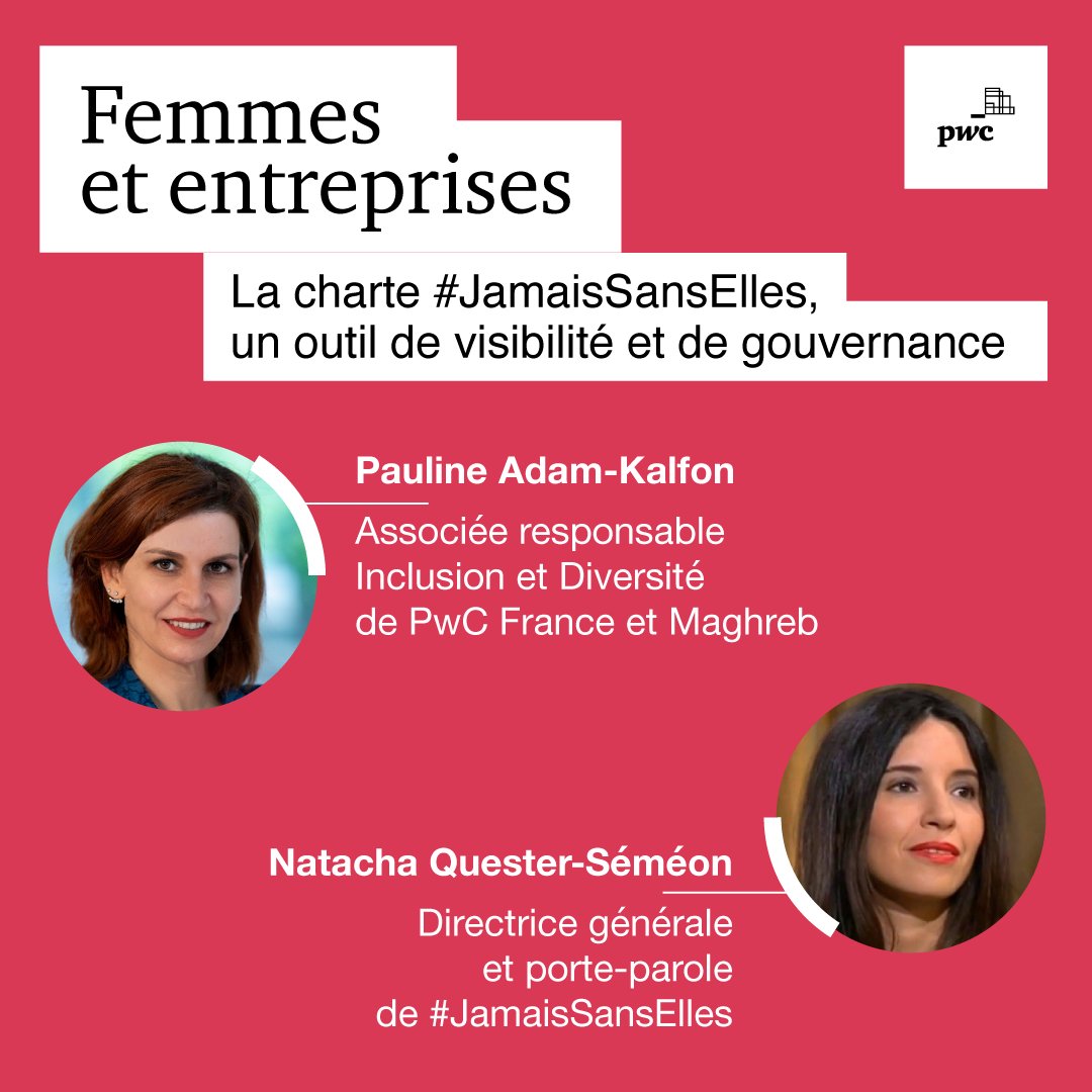 Retrouvez l’interview d’ <a href="/AdamKalfon/">Pauline Adam-kalfon</a> associée responsable Inclusion et Diversité de PwC France et Maghreb, et <a href="/NatachaQS/">Natacha Quester-Séméon Salomon</a>, directrice générale et porte-parole de #JamaisSansElles, qui reviennent sur la signature de la charte #JSE sur #LetsgoFrance  ➡ bit.ly/3lysuo8 🔎