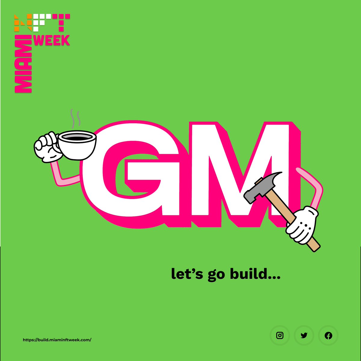 MiamiBuildathon's tweet photo. 🚨Attention all web3 Developers, Degens, Artists, Creators, and Enthusiasts🚨

We are proud to introduce the first ever Miami Buildathon powered by @MiamiNFTweek https://t.co/Jjs9bqoArM