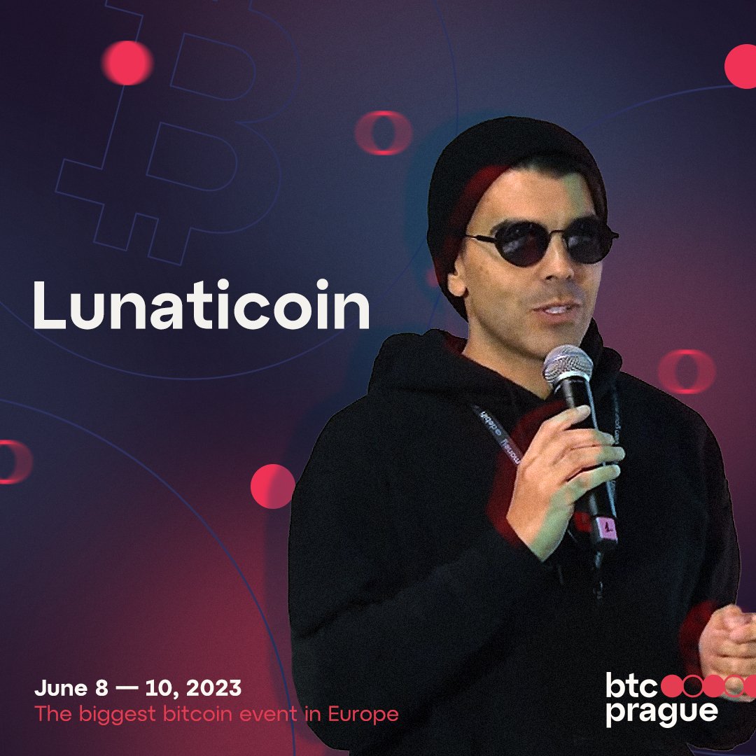 SPEAKER ANNOUNCEMENT] @lunaticoin is a podcaster and MC of different #bitcoin  events. He represents the Spanish 🇪🇸 community and will share what is  happening over there in the panel with similar personalities