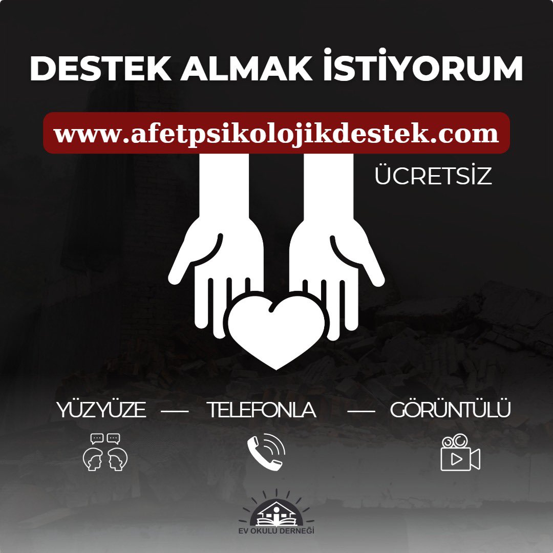 evokuludernegi's tweet photo. https://t.co/QWO33ysLLg ÜCRETSİZ destek alabilir, GÖNÜLLÜ destek verebilirsiniz ❤️‍🩹 https://t.co/FAeN455JL4