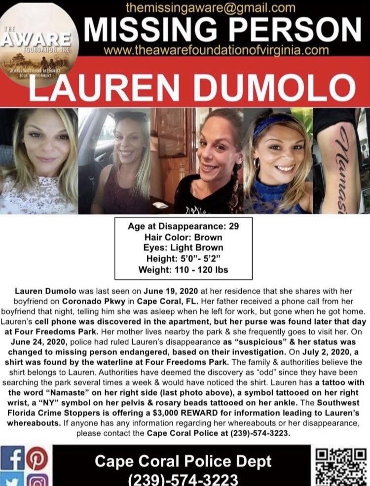 🦋Queen Depp🦋 on Twitter "RT vern_gilbert Lauren Dumolo, missing