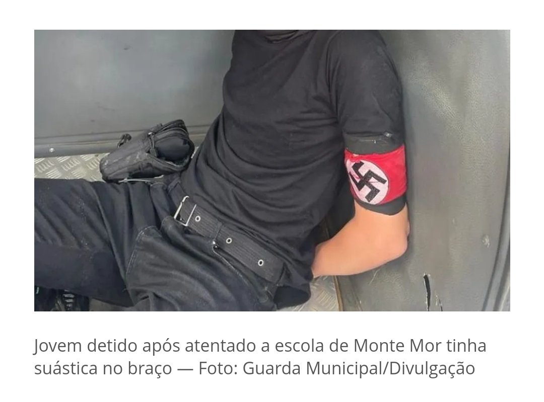 jpdoficial1's tweet photo. Enquanto as investigações sobre os grupos ideológicos que influenciam esses tipos de jovem forem apenas iniciativas pontuais, os riscos à sociedade apenas ficarão maiores.

É preciso investigar a fundo, cortar pela raíz e eliminar propagação e propaganda nazista da internet. https://t.co/rx1JkTF6lu