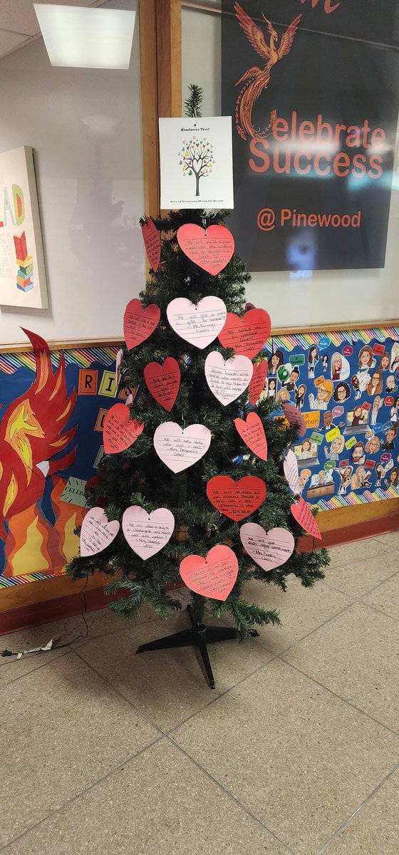 PWintermediate's tweet photo. Check out the random acts of kindness tree here at Pinewood! Each class came up with an act of kindness to add to the tree. @MohonCSD https://t.co/e02d2GiL0n