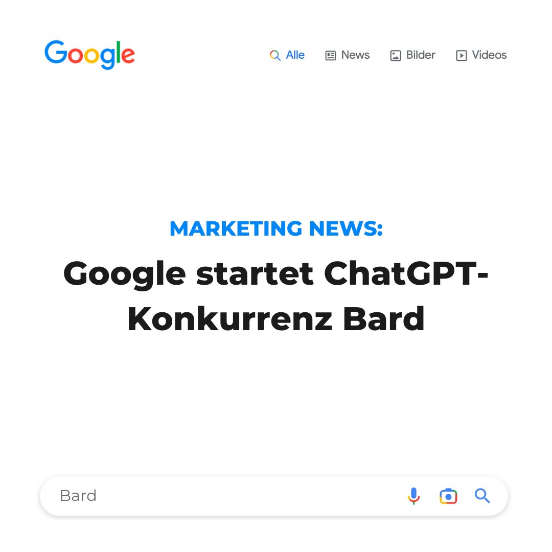 Google kontert mit dem KI-Chatbot "Bard" gegen den Suchmaschinen-Konkurrent Bing. Grund dafür ist die ChatGPT-Integration in die Bing Suchmaschine. Weitere Infos und welche Unterschiede zwischen den beiden KI-Diensten liegen, erfahrt ihr hier: 

onlinemarketing.de/technologie/go…