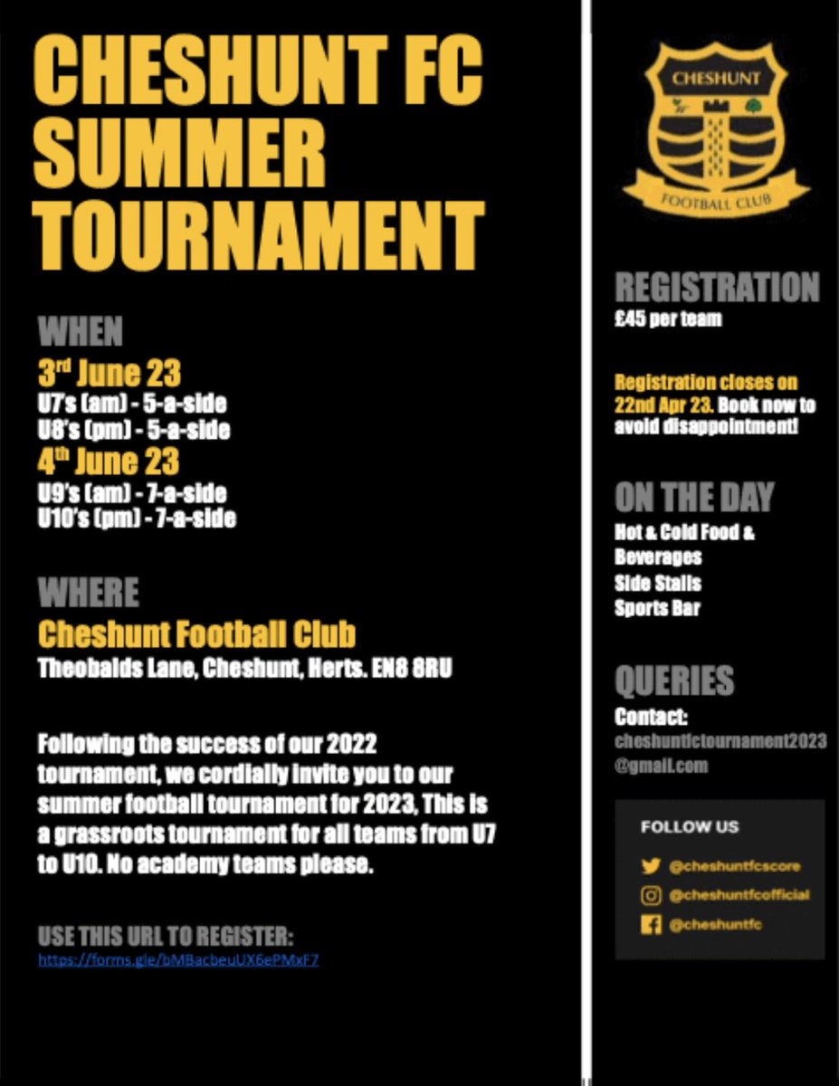 ⁦<a href="/cheshuntfcscore/">Cheshunt FC</a>⁩ summer tournament 2023