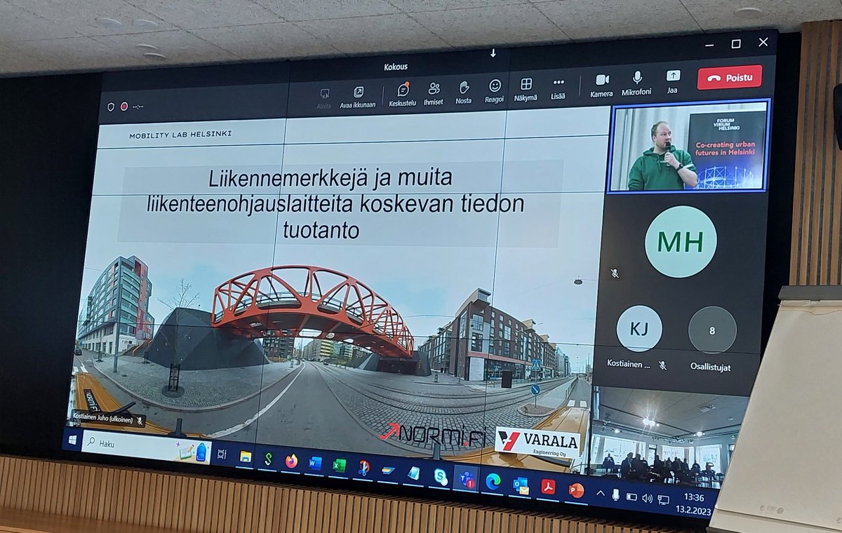 Kokeilun tuloksia esiteltiin tänään <a href="/LeoMkel3/">Leo Mäkelä</a> toimesta Datalla kestävää kaupunkiliikennettä-kehitysfoorumissa #normifi #varalaengineering #forumvirium <a href="/ITSFactory/">ITS Factory</a> <a href="/MobilityLabHel/">Mobility Lab Helsinki</a>