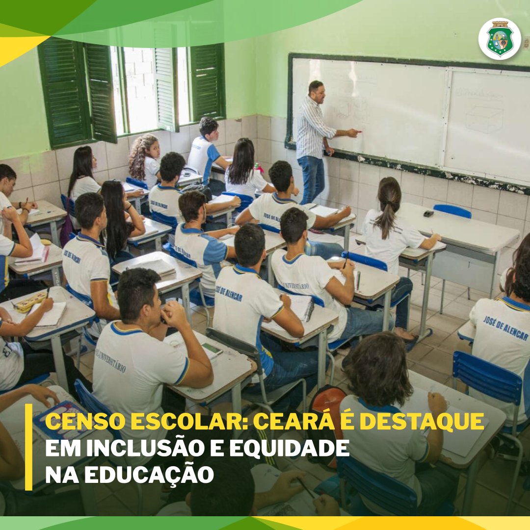 De acordo com o Censo Escolar 2022, o Ceará é destaque nacional em inclusão e equidade. Os resultados são evidenciados pelo percentual de estudantes da educação especial incluídos no estado, sendo 99,7% na Educação Infantil e 99,4% nos Ensinos Fundamental e Médio.