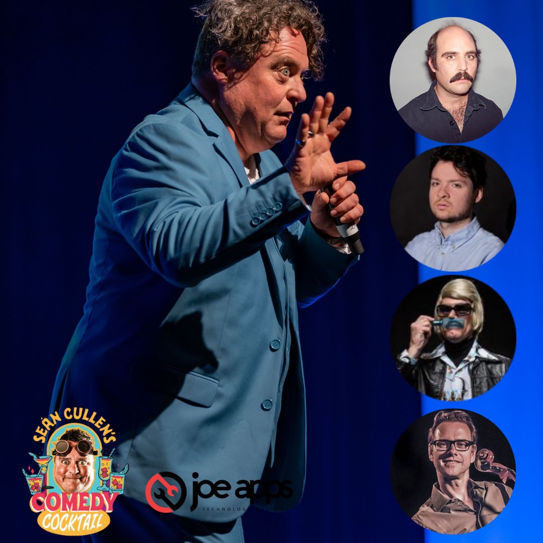 Join actor and stand-up comedian @MrSeanCullen, his funny friends @chrislockeworld, Heino and @TomHenry, plus musical guest @kevinfoxcello when Seán Cullen's Comedy Cocktail returns to BPAC Feb. 22: burlingtonpac.ca/events/sean-cu… Sponsor: @JoeAppsSupport #BPAC2223 #BurlON #Comedy #BPAC