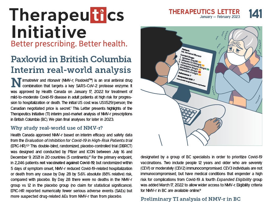 Drug_Evidence's tweet photo. 🆕 UBC TI Therapeutics Letter 1⃣4⃣1⃣ : #Paxlovid in BC

🔴Efficacy evidence from unvaxxed high-risk pts in 2021 may be irrelevant to pts in 2023

🟡Benefits unproven in lower-risk #COVID19 pts

🟢Evidence of some benefit in high-risk BC groups during 2022

https://t.co/XAhED8BBcz https://t.co/ilcE0FJmNy