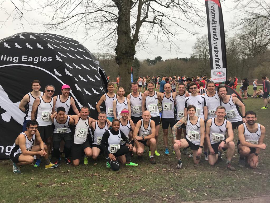 Congratulations are also in order for the men’s team who also did brilliantly, with the Vets team being promoted to Division 1 of @metleaguexc 👏 🦅