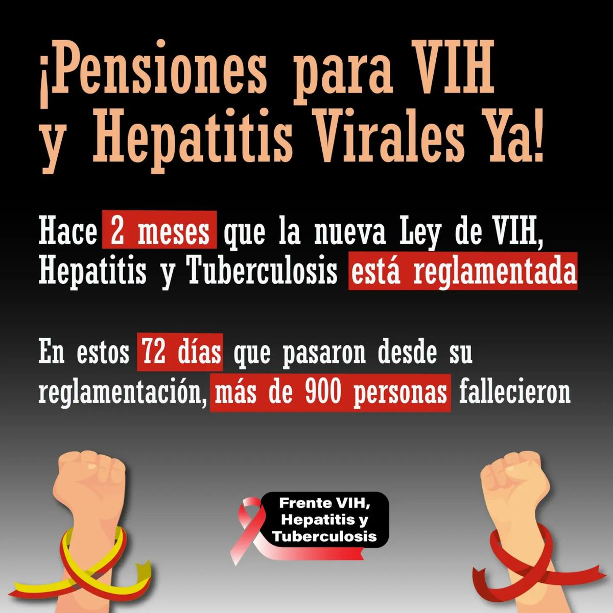 fundacion_gep's tweet photo. Pensiones para VIH y Hepatitis Virales Ya
No se necesita quorum
Ya tenemos ley, hace mas de dos meses que está reglamentada
En estos 72 días que pasaron desde su reglamentación, más de 900 personas fallecieron
#ANSES
#NoHayMasTiempo
#PensionesYa
@ansesgob
@FerRaverta
@alferdezok https://t.co/KFfpZBKtTW
