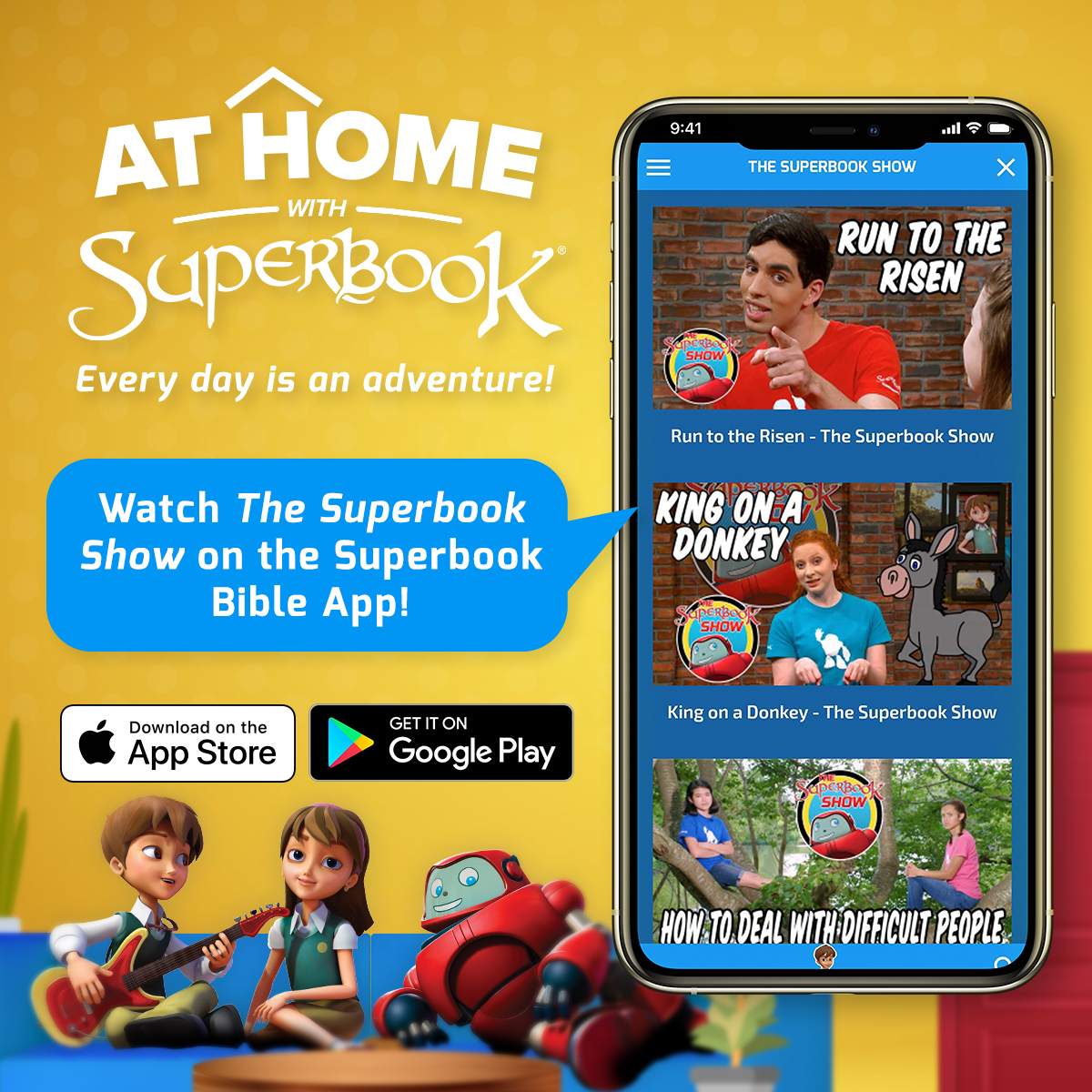 SuperbookTV's tweet photo. The Superbook Show will help your kids understand and apply Bible truths and life lessons! ππ₯³π₯°
Watch now when you download the FREE Superbook Bible App!
Download now: https://t.co/bUc5OG1jiz
#ReadTheBibleDaily
#BibleAppForKids
#SuperbookBibleApp https://t.co/PkgDTp0OA7