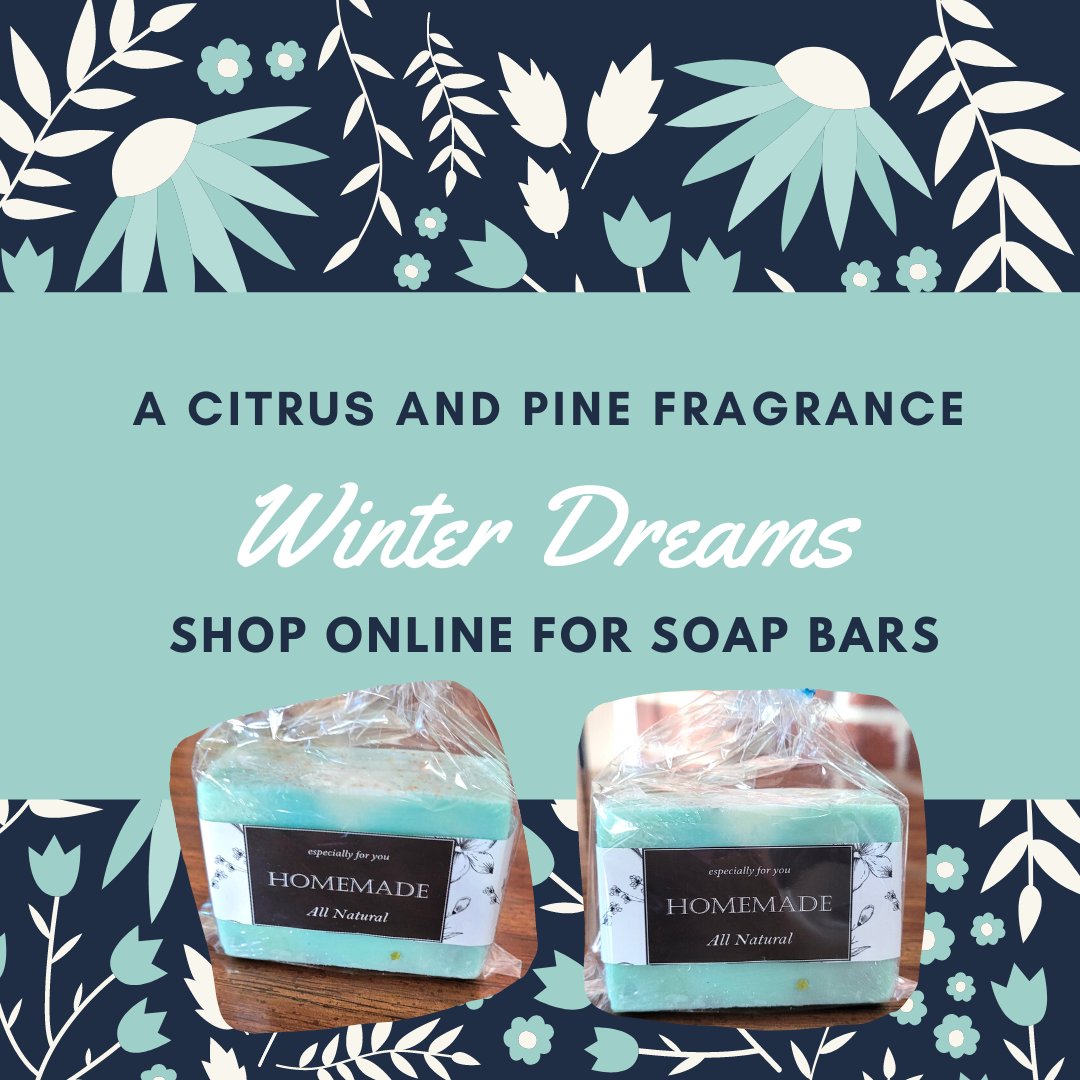 Slip away and escape into a world of bliss with our Winter Dreams Soap Bar. Sweet Orange and Vitamin E make it the perfect way to get nourished while enjoying an indulgent citrus and pine scent. #allnatural #whatsyourdream
#soapgoals #etsy #etsyfinds