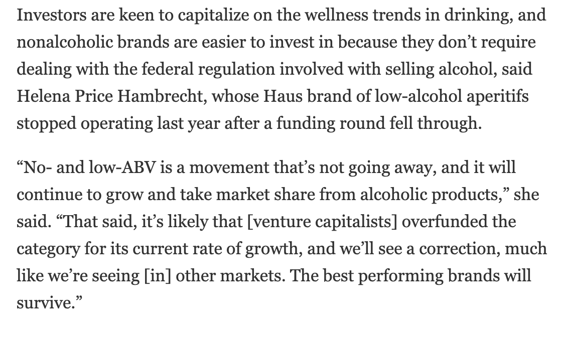 Chatted with the <a href="/WSJ/">The Wall Street Journal</a> about the future of low- and no-ABV. 

wsj.com/articles/nonal…