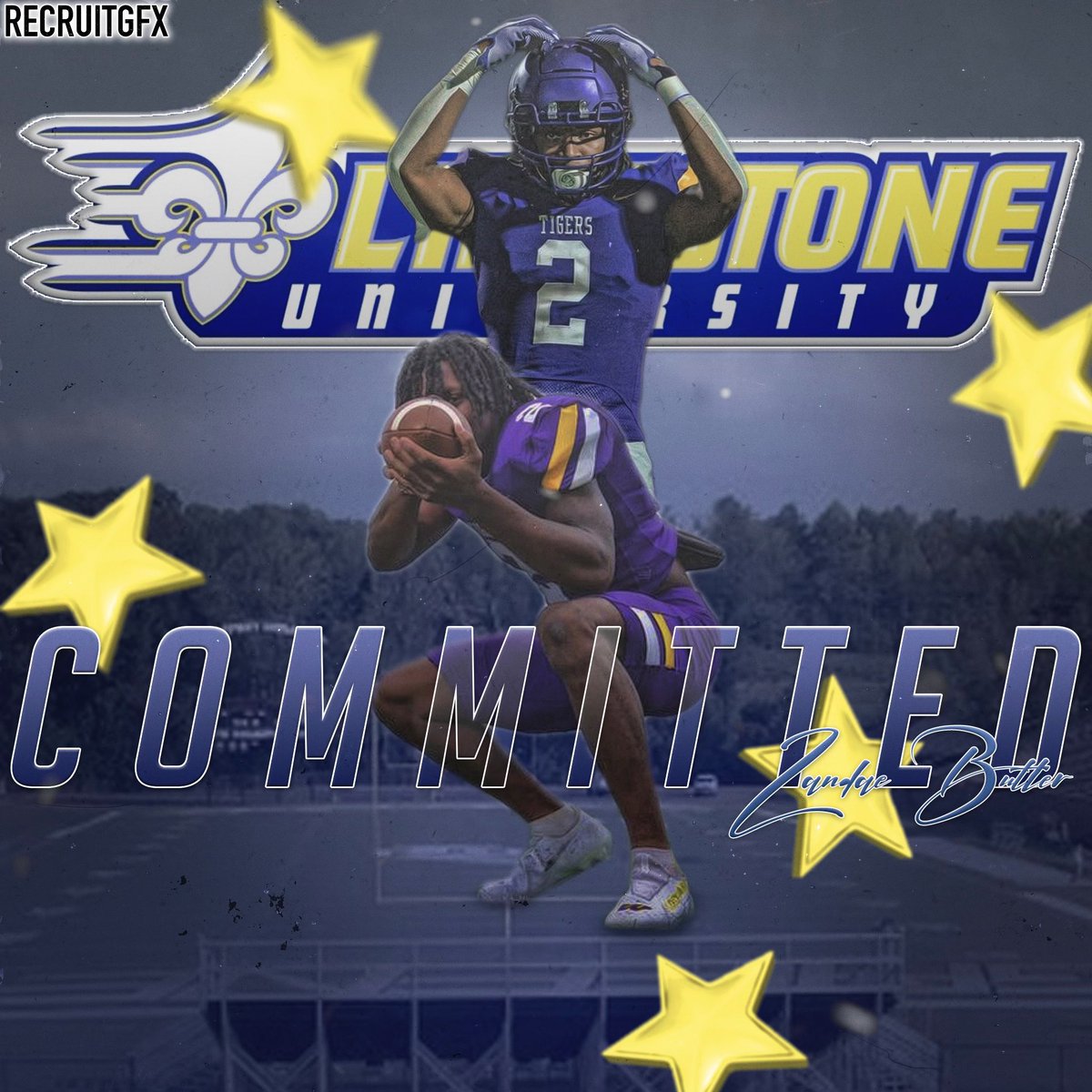 Zandae B.🏈🏀🐐 on Twitter "Done Deal 🏾💙💛 GodPlans⚜️🙏🏾"