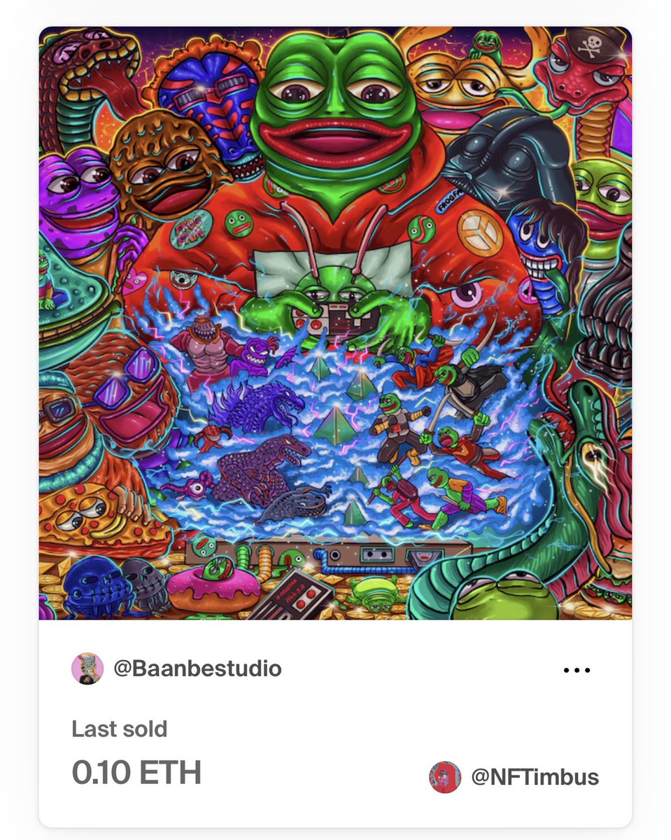 Thank you Fam <a href="/NFTimbus/">NFTimbus</a> ❤️🐸🙏🏻 Thank you for giving me strength to work again. Hope to receive good support like this forever. #FrogFam #NFTartists