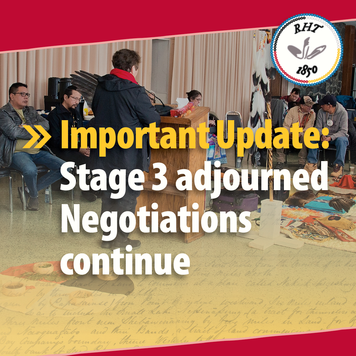 1850RHTreaty's tweet photo. RHTLF #LitigationUpdate on negotiations
“We are making good progress at the negotiation table and are pleased to be working together in the spirit of reconciliation, respect, cooperation and partnership towards a solution,” Dean Sayers, Chief of Batchewana First Nation (1/2) https://t.co/bwt5yJFUul