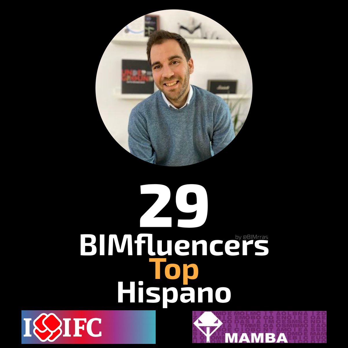 En la posición 29 del #BIMfluencersTopHispano se encuentra esta semana <a href="/FCarmona_BIM_AM/">Francisco Carmona (BIM+AM+Data Analytics)</a> considerada una de las 50 cuentas hispanas más influyentes sobre #BIM.

Ranking patrocinado por <a href="/ifclove/">iLoveIFC</a> y @MAMBAcentro

i.mtr.cool/owenffkhge